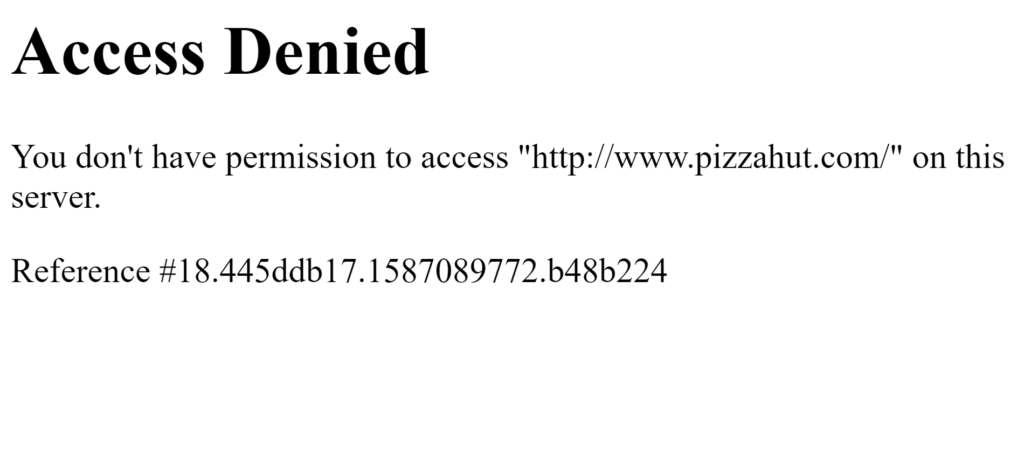 Access Denied en sitios web